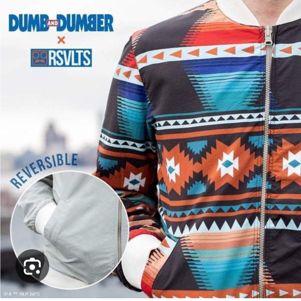 NWOT Dumb & Dumber x RSVLTS Reversible Bomber